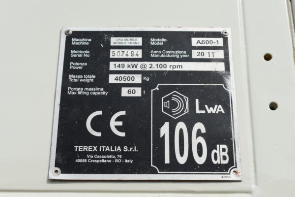 Terex A600 507494 - imagine 21